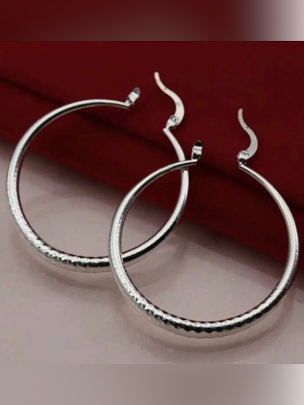Classic Silver Hoop Earrings - Women's Jewelry